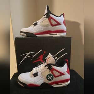 Jordan Retro 4 Fire Red Men's Sneakers Size 13